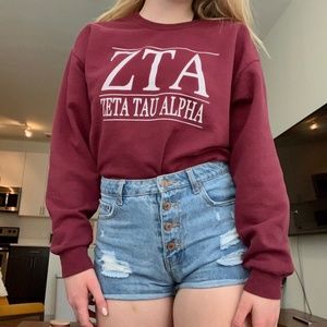 Zeta Tau Alpha Sorority Crewneck Sweatshirt (M)